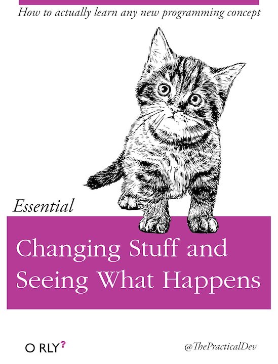 Book cover, Title: Changing Stuff and Seeing What Happens